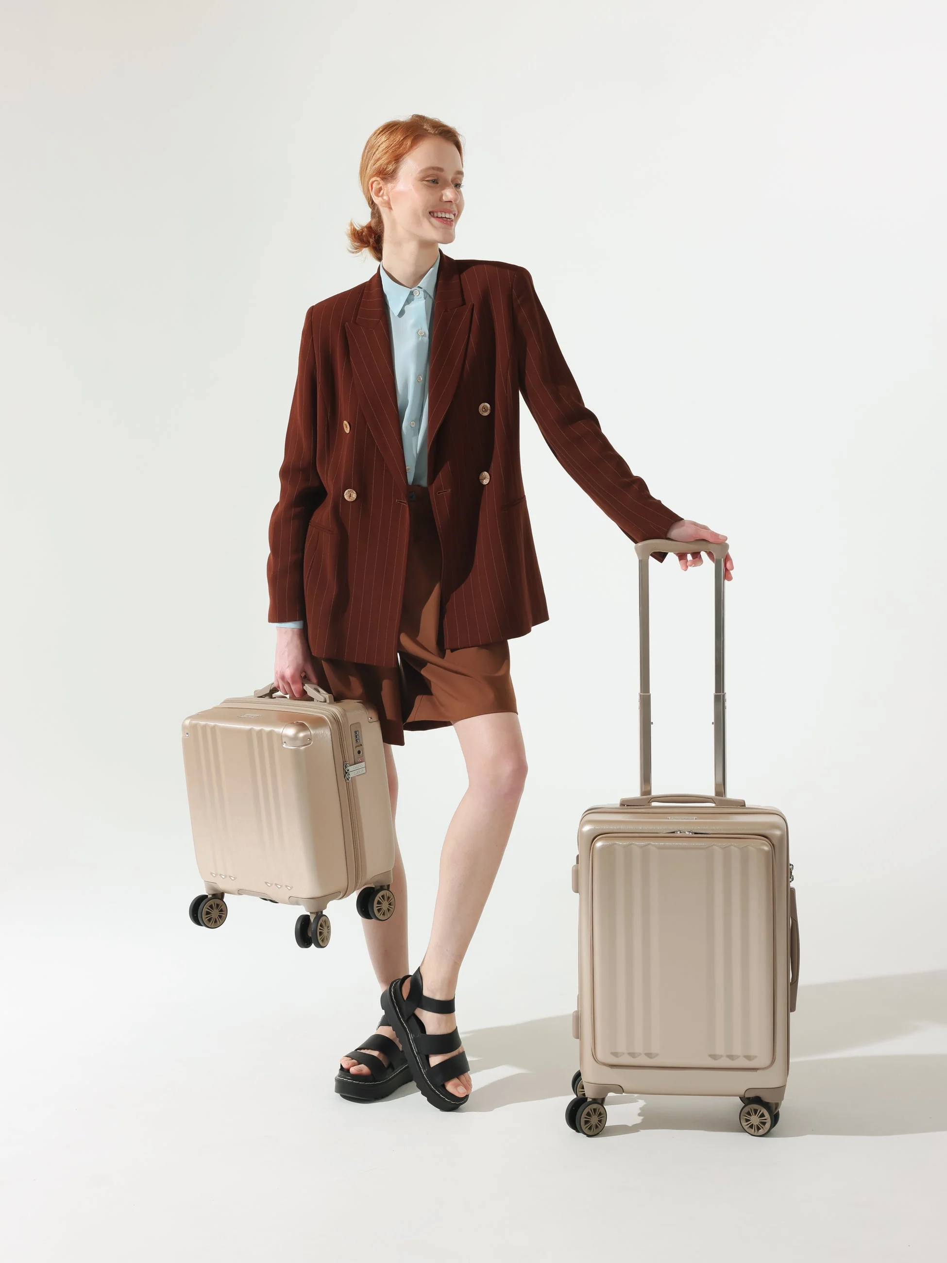 Ambeur Front Pocket Carry-On Luggage - Image 30